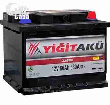 Аккумуляторы Аккумулятор YIGIT AKU 6СТ-66Ah R 660A Classic  242x175x190 Турция